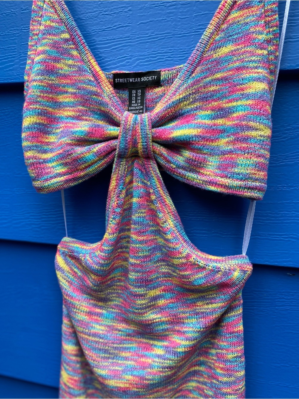 Knit Cutout Mini Dress - Picture 2 of 3